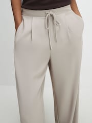 River Island Natural Tailored Drawstring Wide Leg Trousers - Image 4 of 4
