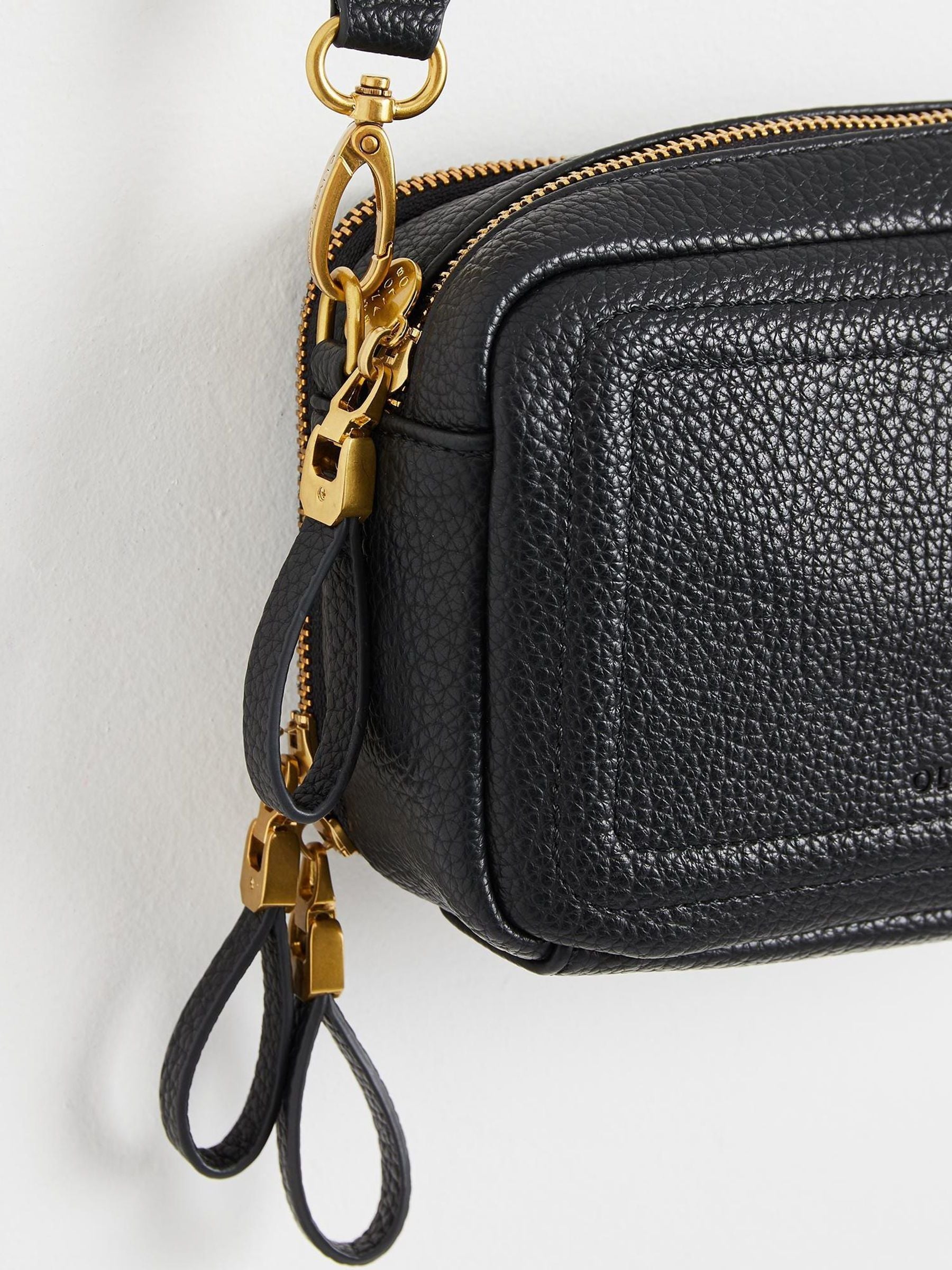 Buy Oliver Bonas Black Leopard Print Strap Simen Cross Body Bag from Next Ireland