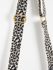Oliver Bonas Black Leopard Print Strap Simen Cross-Body Bag - Image 7 of 7