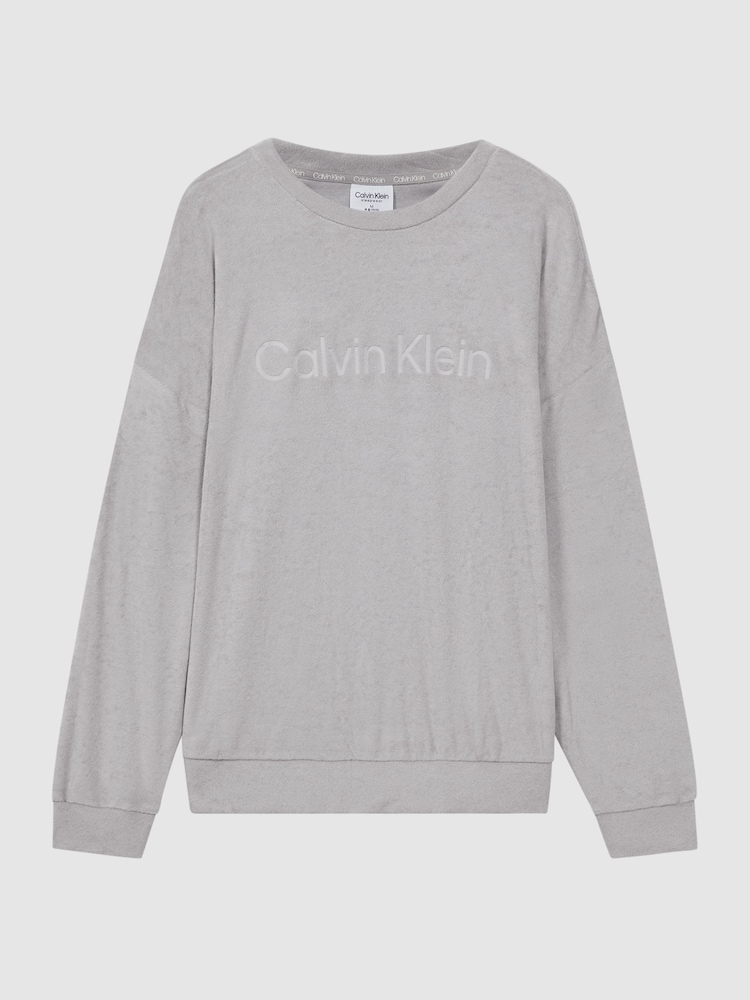 Calvin Klein Calvin Klein Underwear Sweatshirt mit Rundhalsausschnitt aus Frottee - Bild 2 von 6