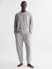 Calvin Klein Calvin Klein Underwear Sweatshirt mit Rundhalsausschnitt aus Frottee - Bild 3 von 6