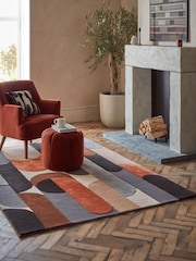 Monochrome Retro Shapes Rug - Image 1 of 6