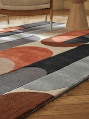 Monochrome Retro Shapes Rug - Image 2 of 6
