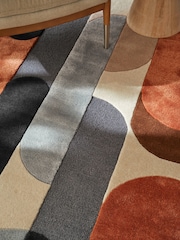 Monochrome Retro Shapes Rug - Image 3 of 6
