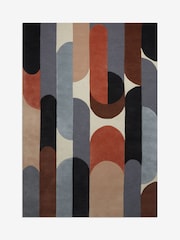 Monochrome Retro Shapes Rug - Image 6 of 6