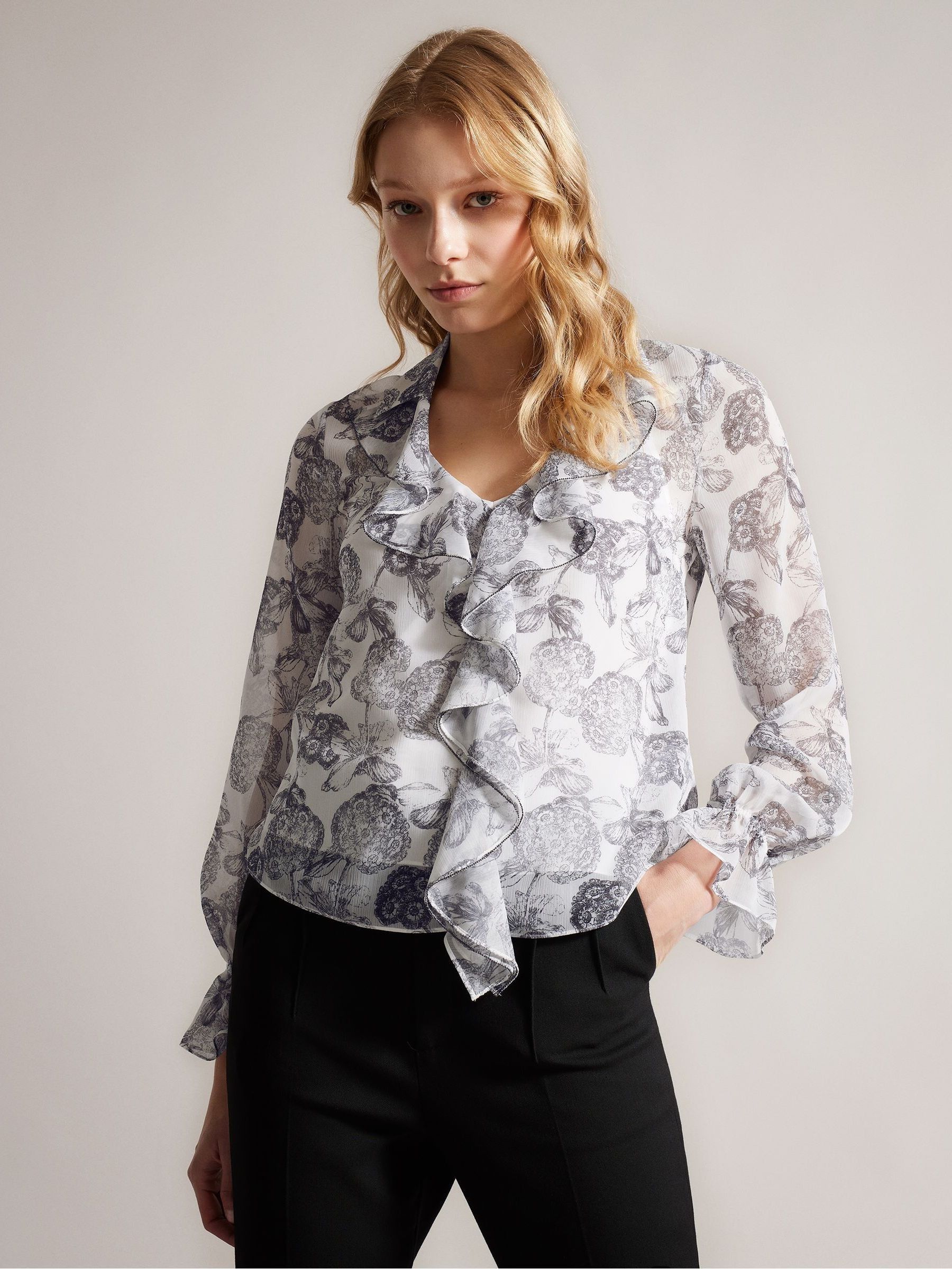 ted baker ruffle blouse
