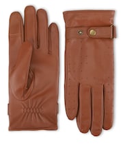 Totes Isotoner Premium Leather Perforated Driving Gloves with Smartouch - Image 3 de 5