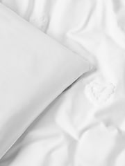 White Tufted Hearts 100% Cotton Duvet Cover and Pillowcase Set - Image 7 of 7