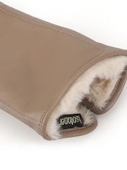 Natural - Totes Isotoner Premium Leather Gloves with Faux Fur Lining and Smartouch - Imagen 5 de 5