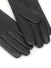 Totes Black Isotoner Premium Leather Gloves with Cashmere Lining and Smartouch - Image 4 of 5