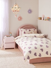 Fleece Heart Duvet Cover and Pillowcase Set - Image 1 of 6