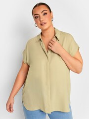 Yours Curve Natural Button Through Shirt - Image 1 of 4