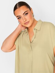 Yours Curve Natural Button Through Shirt - Image 4 of 4