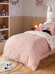 Natural Panda Jungle Printed Polycotton Duvet Cover and Pillowcase Bedding Set - Image 2 of 9
