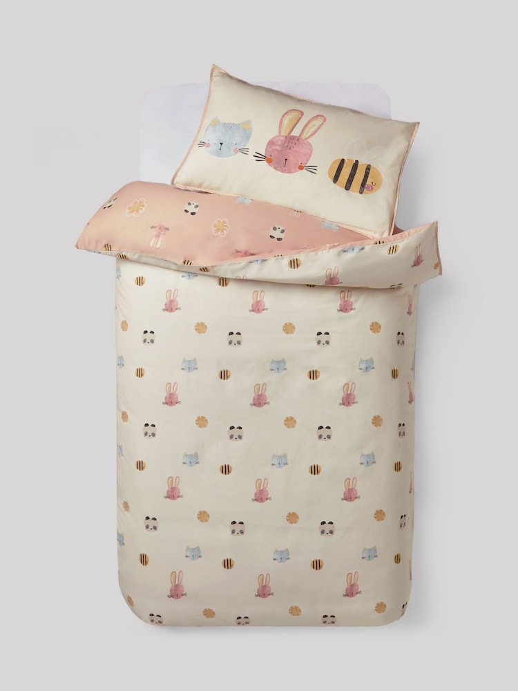 Natural Panda Jungle Printed Polycotton Duvet Cover and Pillowcase Bedding Set - Image 6 of 9