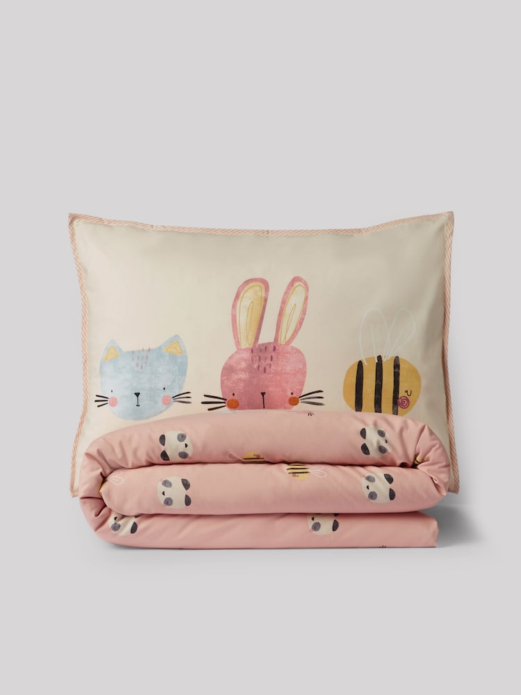 Natural Panda Jungle Printed Polycotton Duvet Cover and Pillowcase Bedding Set - Image 7 of 9