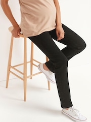 Black Denim Maternity Shape Enhancing Support Slim Jeans - Image 1 of 4