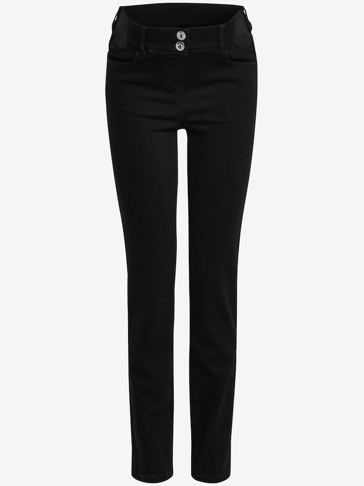 Black Denim Maternity Shape Enhancing Support Slim Jeans - Image 2 of 4