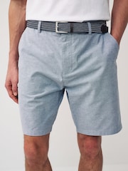 Blue Belted Chino Shorts - Image 1 of 9