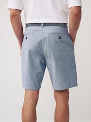 Blue Belted Chino Shorts - Image 3 of 9