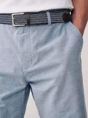 Blue Belted Chino Shorts - Image 4 of 9