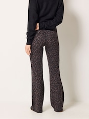 Long Tall Sally Brown Leopard Print Bootcut Leggings - Image 3 of 6