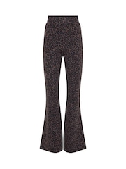 Long Tall Sally Brown Leopard Print Bootcut Leggings - Image 5 of 6