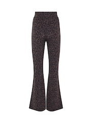 Long Tall Sally Brown Leopard Print Bootcut Leggings - Image 6 of 6