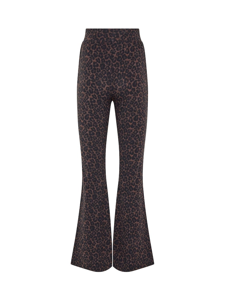 Long Tall Sally Brown Leopard Print Bootcut Leggings - Image 6 of 6 Long Tall Sally Brown Leopard Print Bootcut Leggings - Image 6 of 6