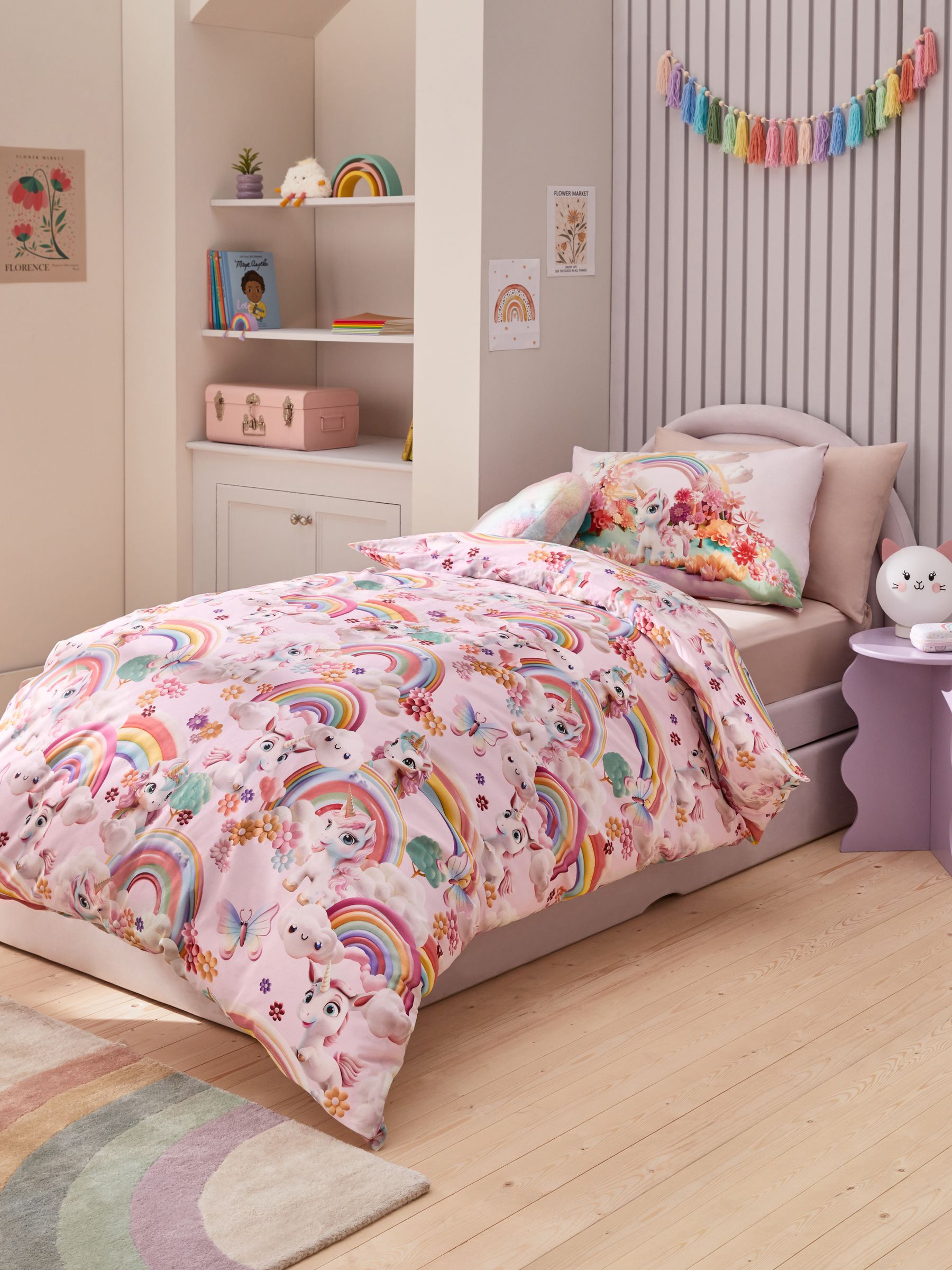 Unicorn and rainbow bedding cheap