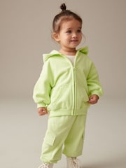 Lime Green Zip Through Hoodie (3mths-7yrs) - Image 2 of 3