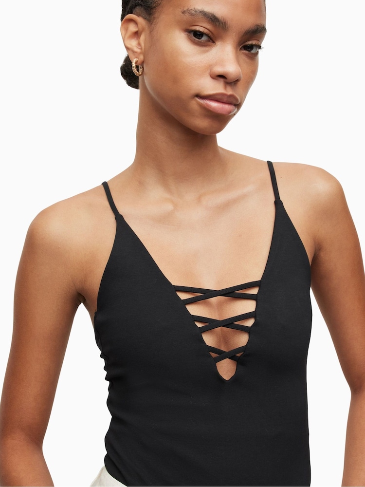 AllSaints Black Sofia Bodysuit - Image 4 of 4