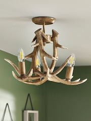 Natural Antler 3 Light Ceiling Light - Image 2 of 9