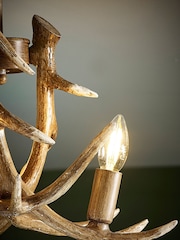 Natural Antler 3 Light Ceiling Light - Image 3 of 9