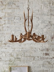 Natural Antler 3 Light Ceiling Light - Image 5 of 9