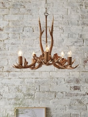 Natural Antler 3 Light Ceiling Light - Image 6 of 9
