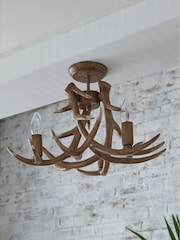 Natural Antler 3 Light Ceiling Light - Image 7 of 9
