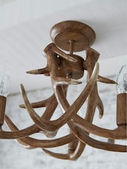 Natural Antler 3 Light Ceiling Light - Image 9 of 9
