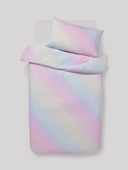 Rainbow Ombre Printed Polycotton Duvet Cover and Pillowcase Bedding Set - Image 6 of 6