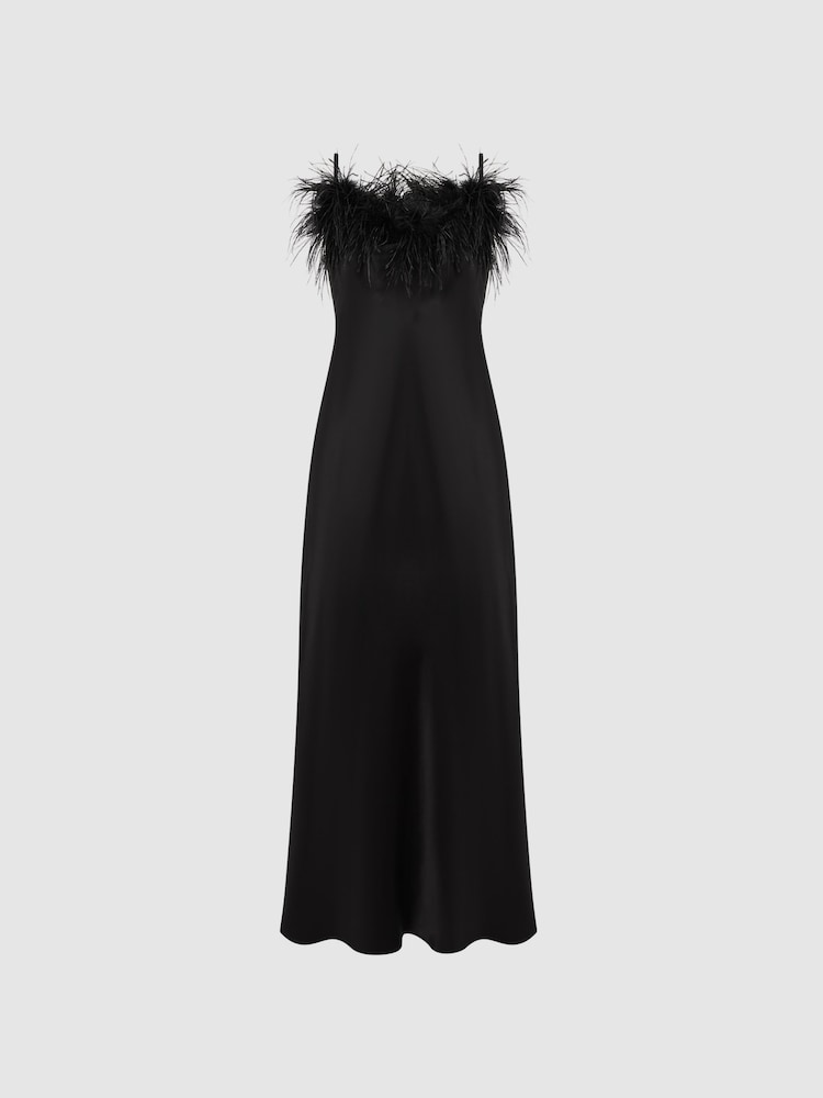 Sleeper Feather Midi Slip Dress - Image 2 of 5