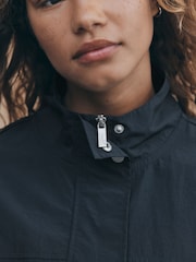 self. Navy Funnel Neck Jacket - Image 3 of 6