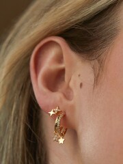Estella Bartlett Gold Tone Duo Star Studs - Image 3 of 3
