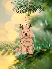 Personalised Tan Christmas Cockapoo Decoration by Oakdene - Image 1 of 1