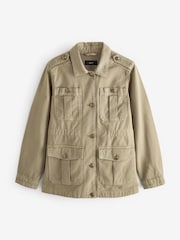 Khaki Green 100% Cotton Utility Jacket - Image 5 of 6