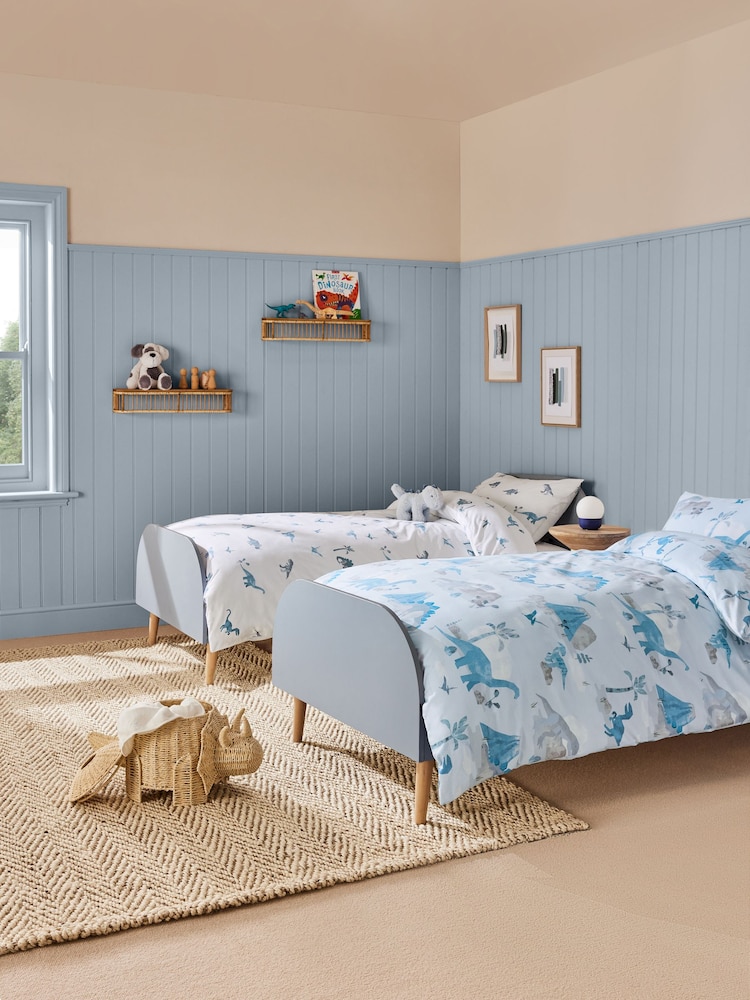 2 Pack Blue Dinos Duvet Cover and Pillowcases Set - Image 1 of 8