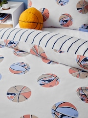 Neutral Basketball Duvet Cover and Pillowcase Set - Image 2 of 8