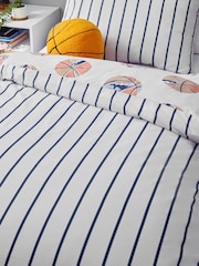 Neutral Basketball Duvet Cover and Pillowcase Set - Image 3 of 8
