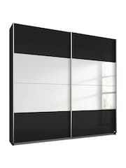 Rauch Dark Grey Courtney Glass and Centre 1.8m Sliding Mirror Semi Fitted Wardrobe - Image 2 of 2
