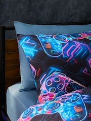Glow In The Dark Gamer Duvet Cover and Pillowcase Set - Image 5 of 9