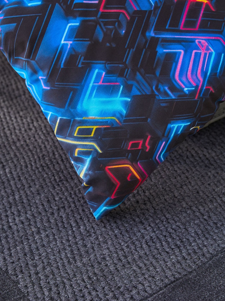 Glow In The Dark Gamer Duvet Cover and Pillowcase Set - Image 6 of 8